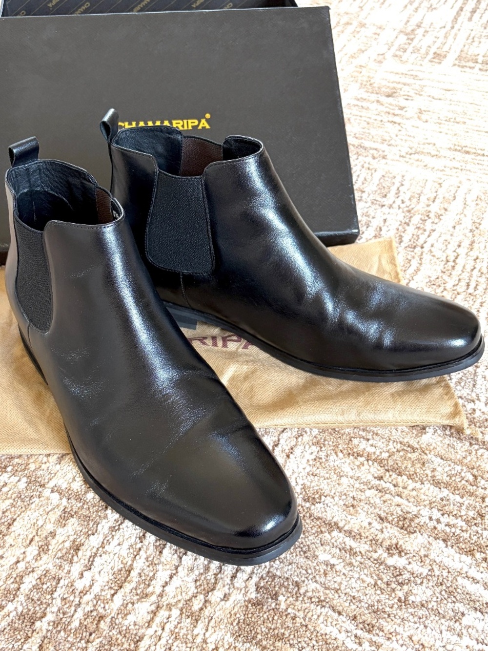 CMR CHAMARIPA Elevator Shoes Height Increasing Chelsea Boots Men 2.36" Taller